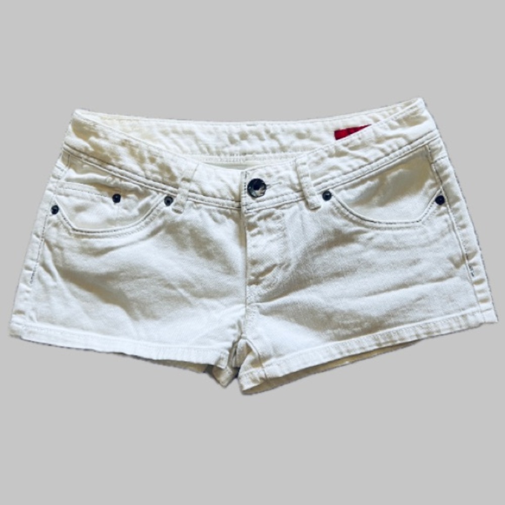 X2 Quality Denim White Jean Shorts Size 4 - Picture 5 of 5